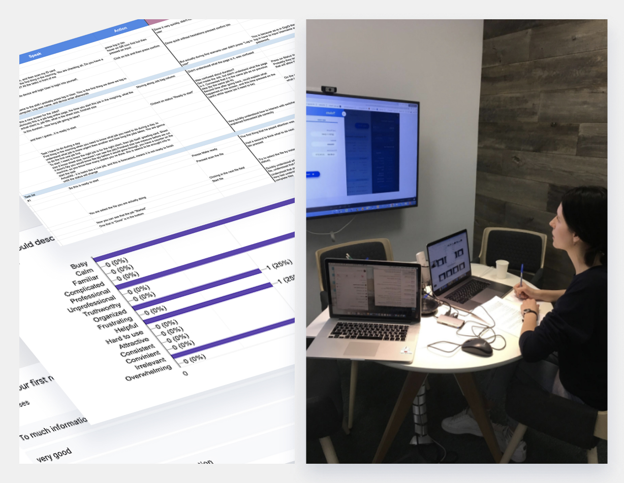Usability testing — redesign validation