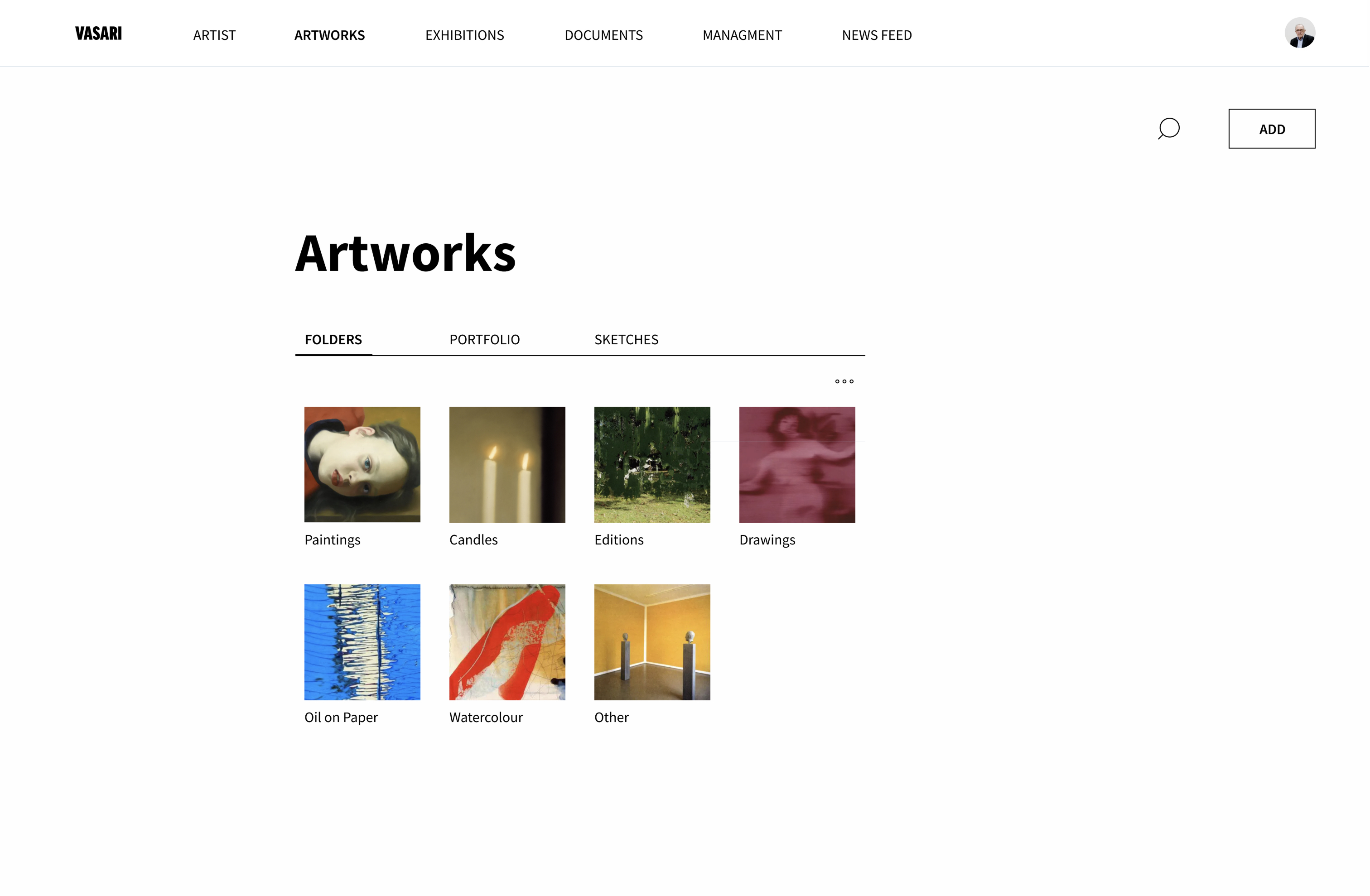 Vasari — artworks view