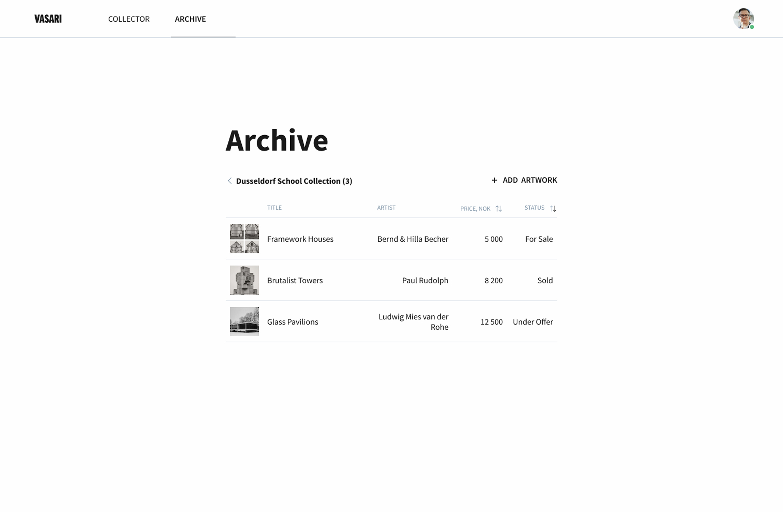 Vasari — management